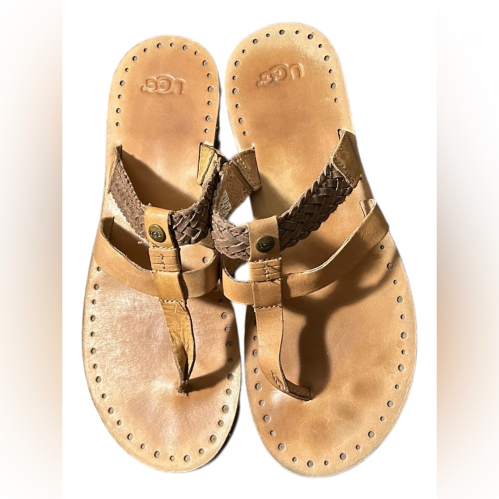 UGG Women's Braided Tan Sandals